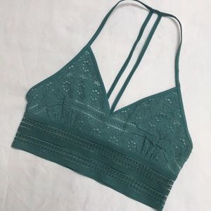 Anthropologie green lace bralette